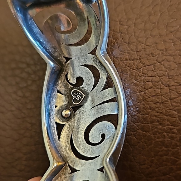 BRIGHTON London Groove Swirl Crystal Castlecore Chunky Bangle Clamper Bracelet - Picture 6 of 6